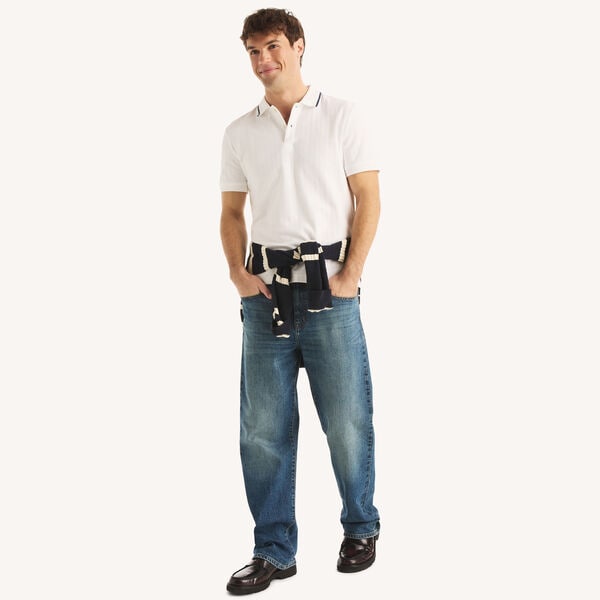 Classic Fit Herringbone Polo