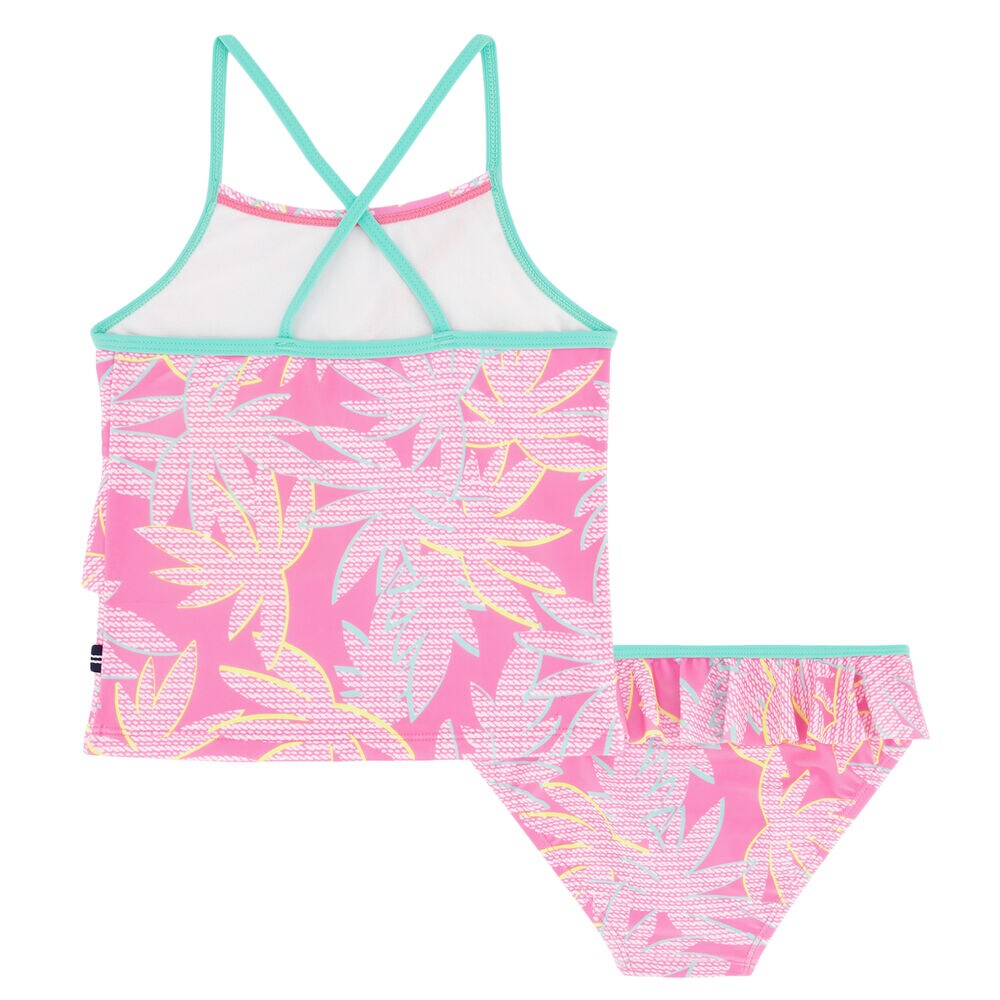 LITTLE GIRLS' PALM TREE PRINT TWO-PIECE (4-7),Rogue Red,large