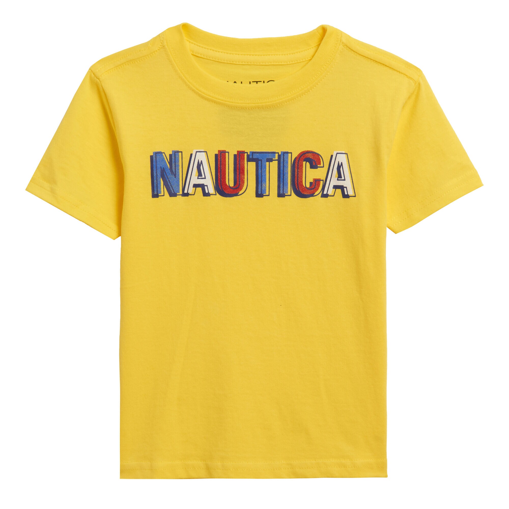 BOYS' MULTICOLOR LOGO GRAPHIC T-SHIRT (8-20),Marigold,large