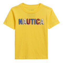 BOYS' MULTICOLOR LOGO GRAPHIC T-SHIRT (8-20),Marigold,large