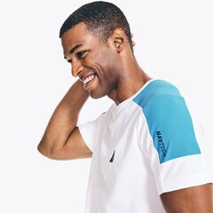 NAVTECH SUSTAINABLY CRAFTED PIECED T-SHIRT,Bright White,large