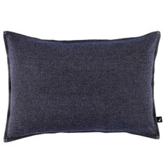 Seaward Denim Rectangular Throw Pillow,Naval Blue,large