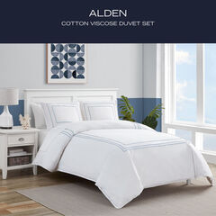 Alden Blue King Duvet Cover Set,Navy Dusk,large