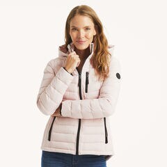 Puffer Jacket With Removable Hood,Port Scarlet,large