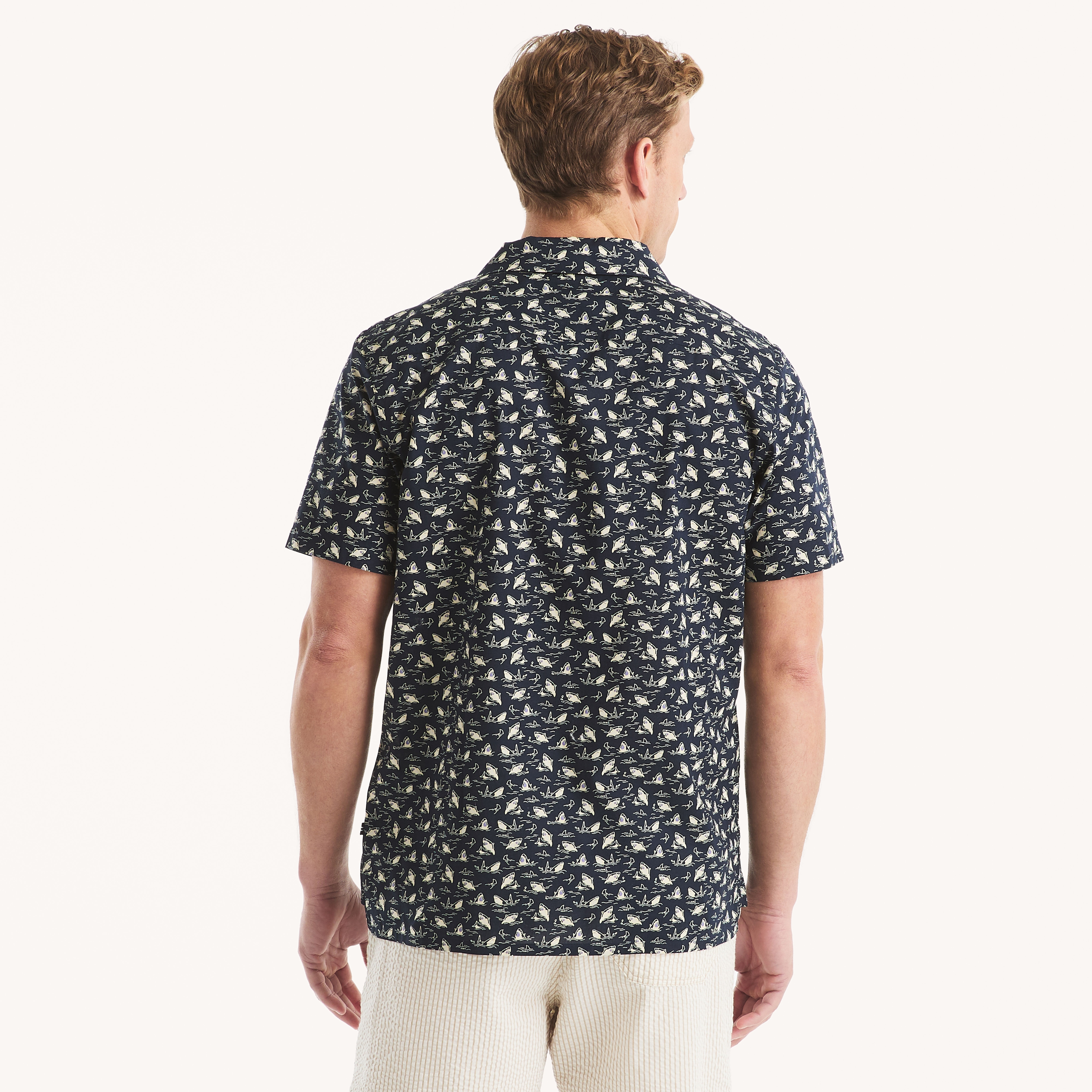 JAWS x Nautica Printed Short-Sleeve Camp Shirt | Nautica