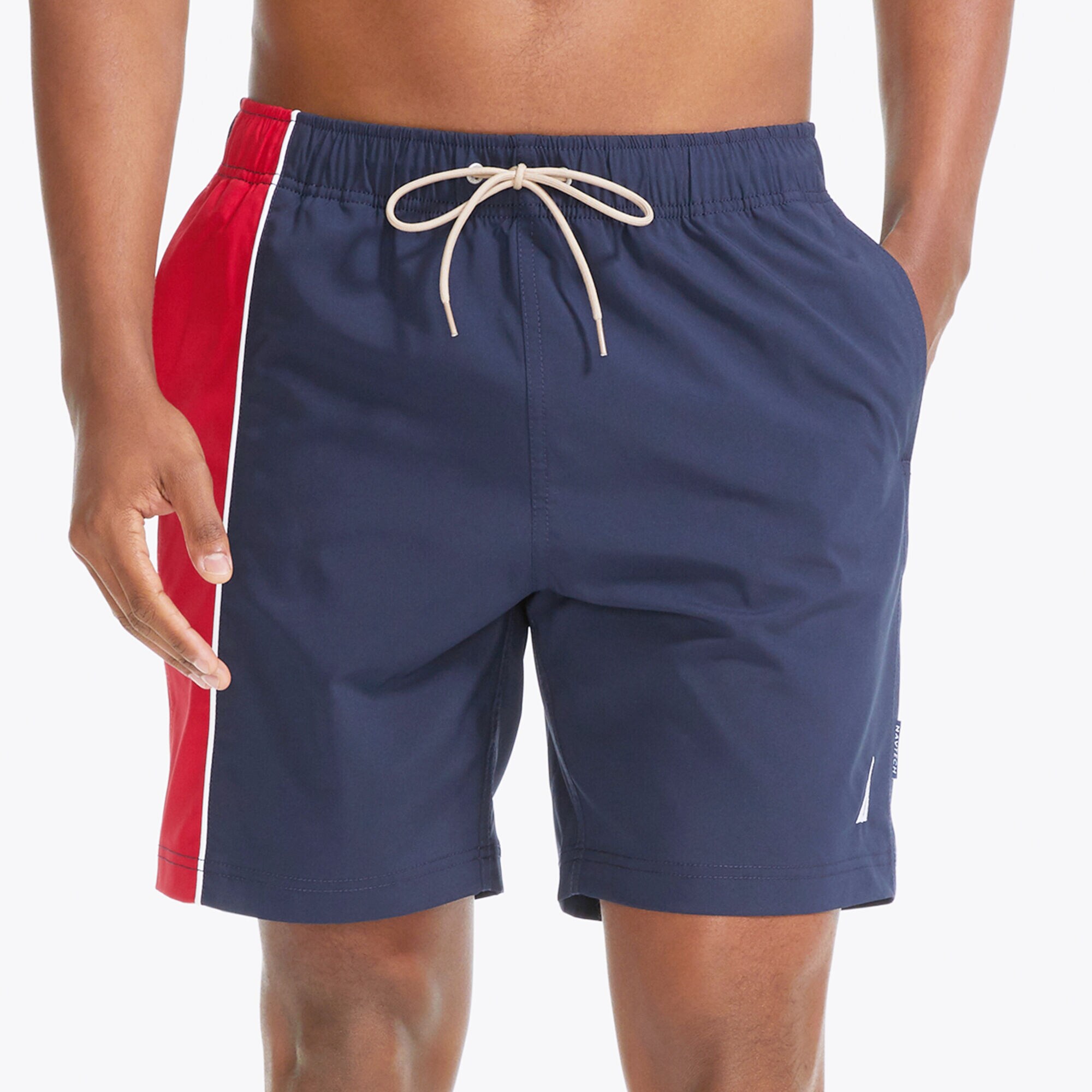 8" NAVTECH SUSTAINABLY CRAFTED SIDE-STRIPE SWIM,Navy,large
