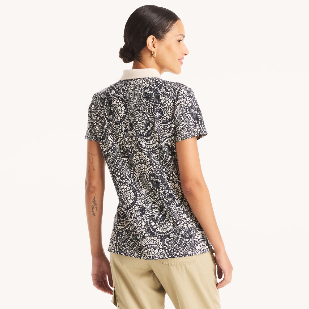 Printed Polo,Navy,large