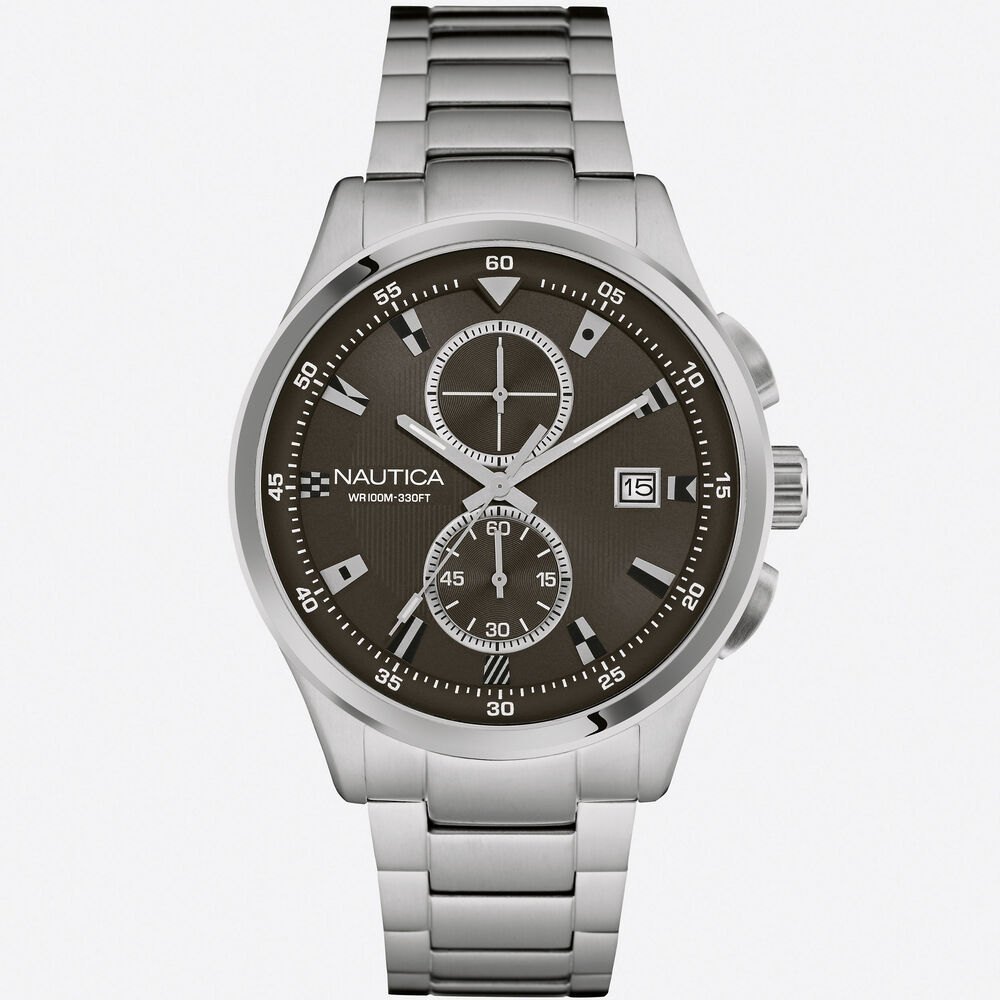NCT 19 Chronograph Signal Flag Watch,Multi,large