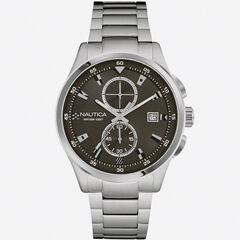 NCT 19 Chronograph Signal Flag Watch,Multi,large