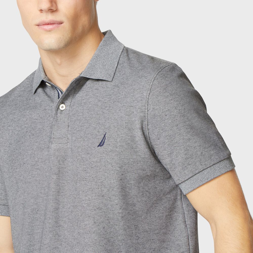 CLASSIC FIT DECK POLO,Charcoal Heather,large