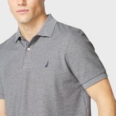 CLASSIC FIT DECK POLO,Charcoal Heather,large