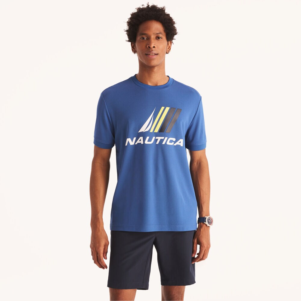 Navtech Logo T-Shirt,Windsurf Blue,large