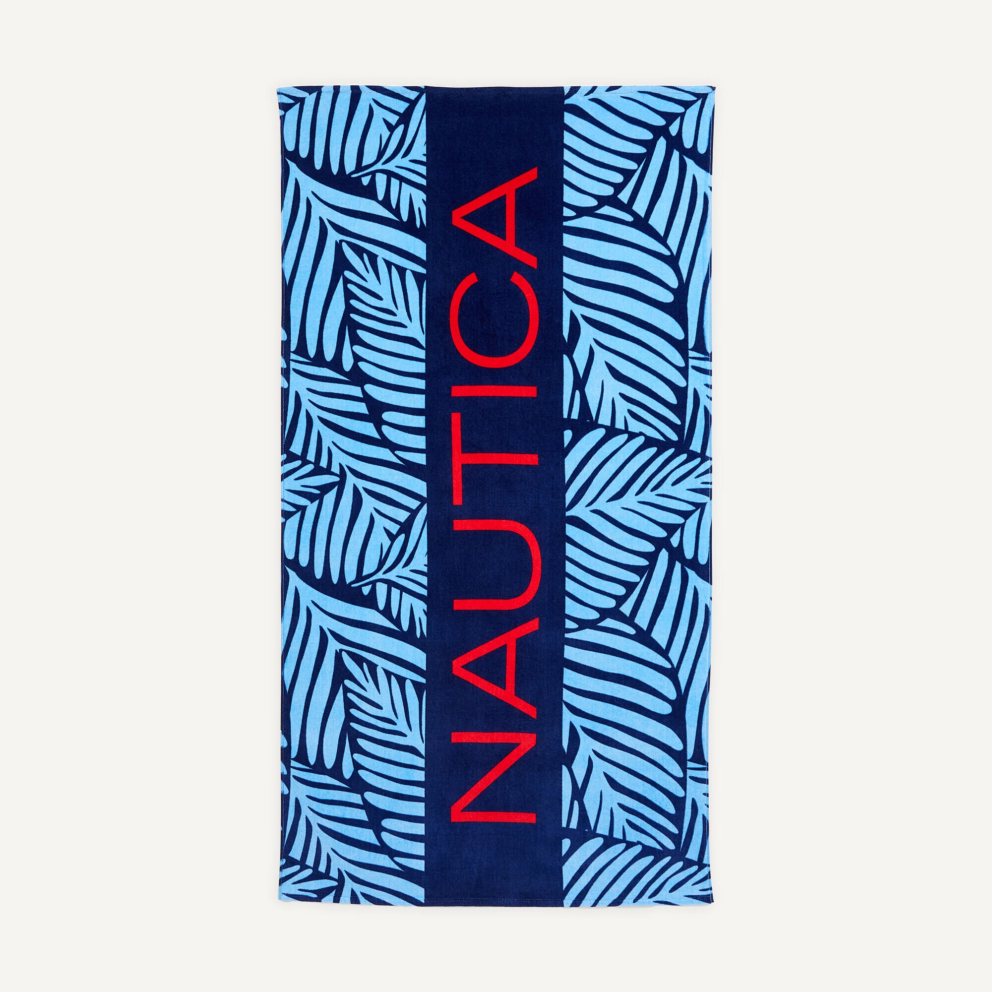 PALM PRINT LOGO BEACH TOWEL,Ballard Blue,large