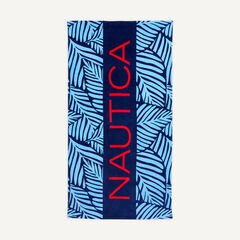 PALM PRINT LOGO BEACH TOWEL,Ballard Blue,large