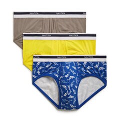 Classic Stretch Briefs, 3-Pack,Fog Heather,large
