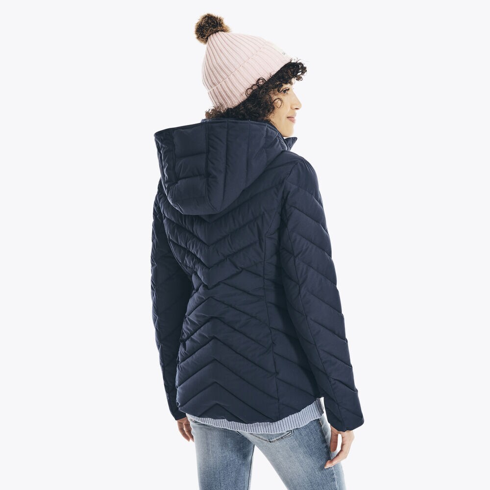 PACKABLE STRETCH HOODED JACKET,Stellar Blue Heather,large