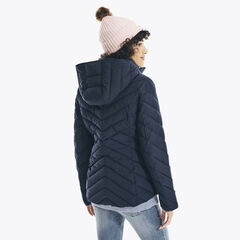 PACKABLE STRETCH HOODED JACKET,Stellar Blue Heather,large