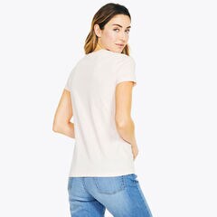 Solid Crewneck T-Shirt,Pale Pink,large