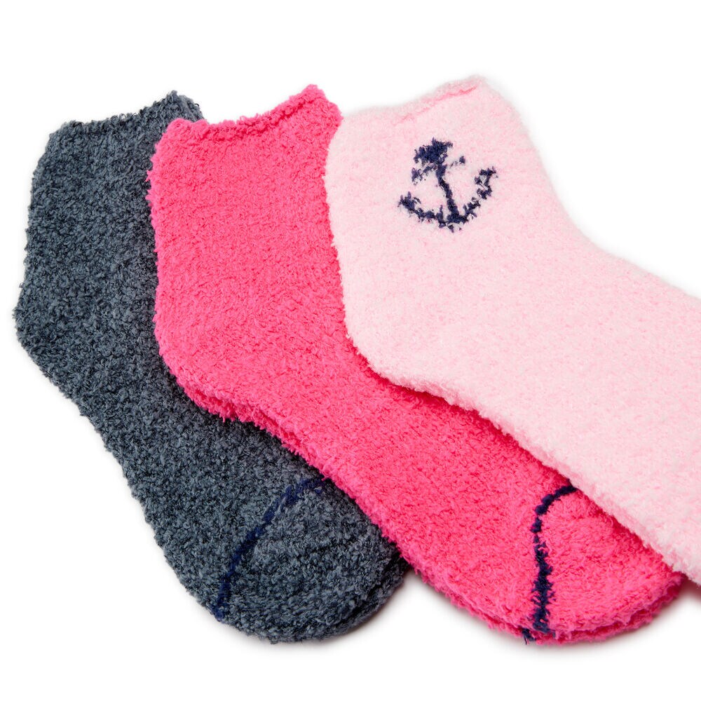 FUZZY MID-CREW SOCKS, 3-PACK,Multi,large