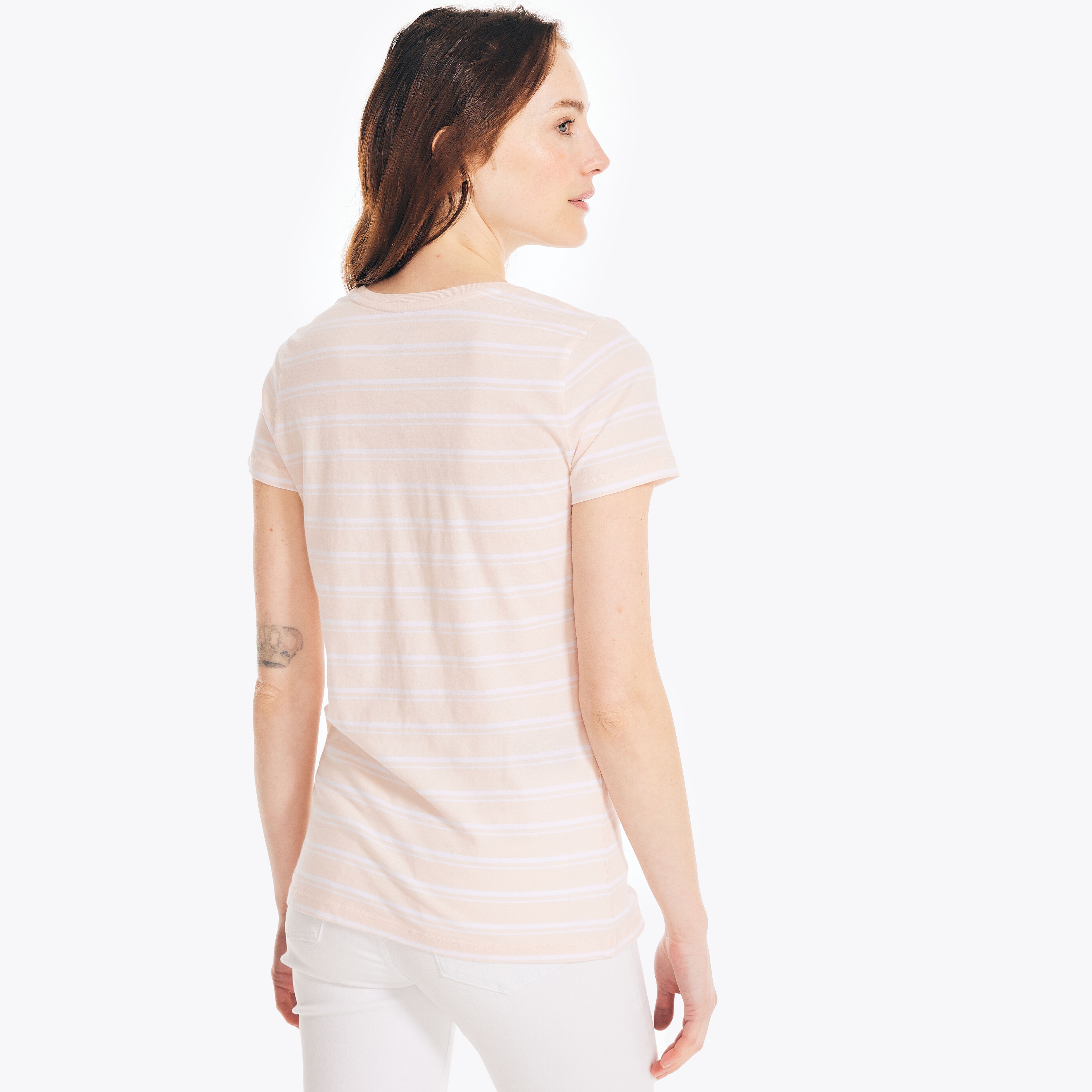 STRIPED V-NECK T-SHIRT | Nautica