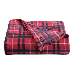 Winter Tattersall Red Twin Blanket,Pale Orchid,large