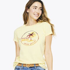 NAUTICA JEANS CO. SUSTAINABLY CRAFTED SUNSET GRAPHIC T-SHIRT,Light Gold,large