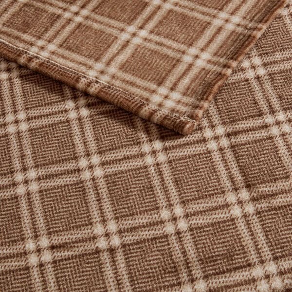 Declan Beige Plaid Twin Blanket