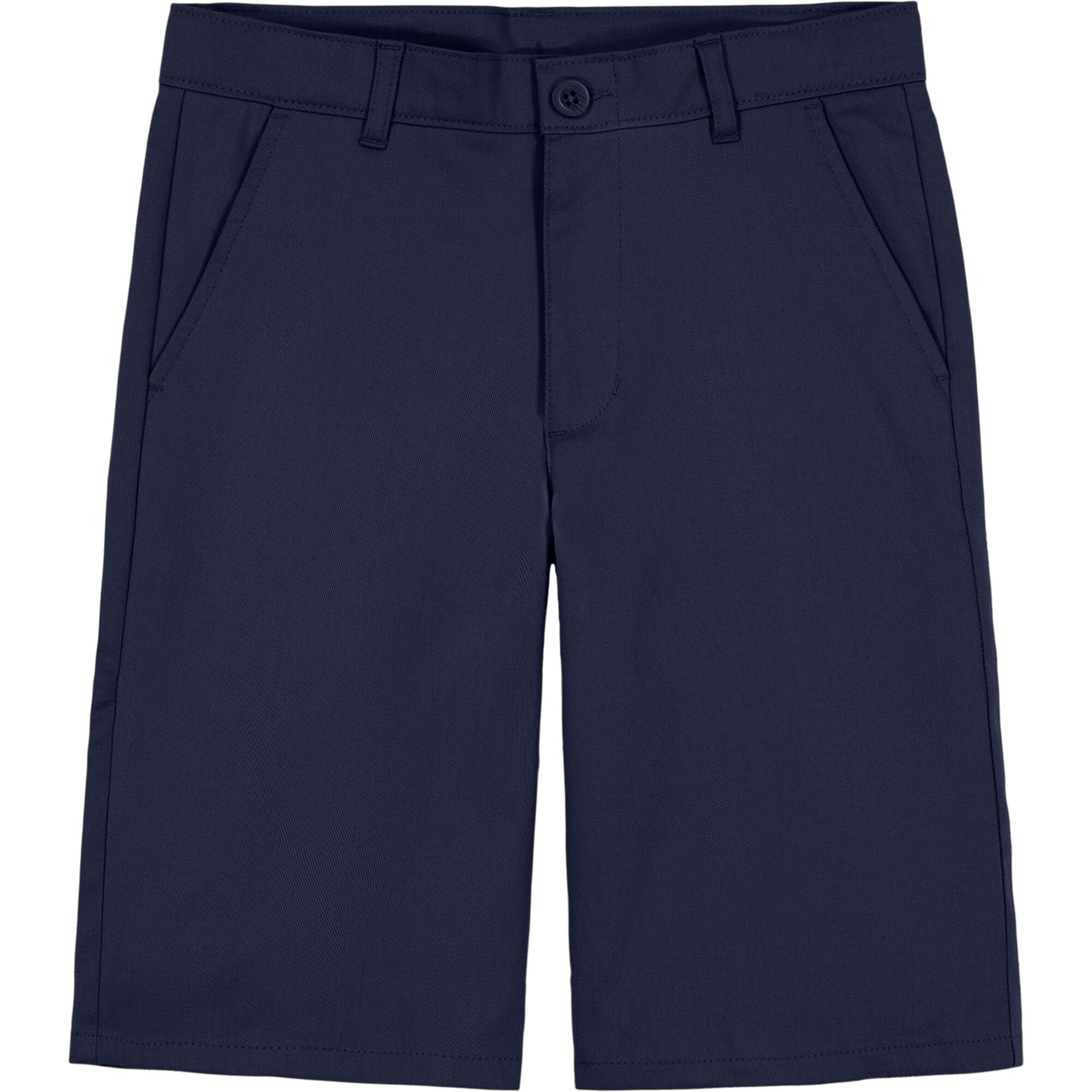 BOYS' FLAT FRONT STRETCH WAIST SHORT (8-18),Workshirt Blue,large