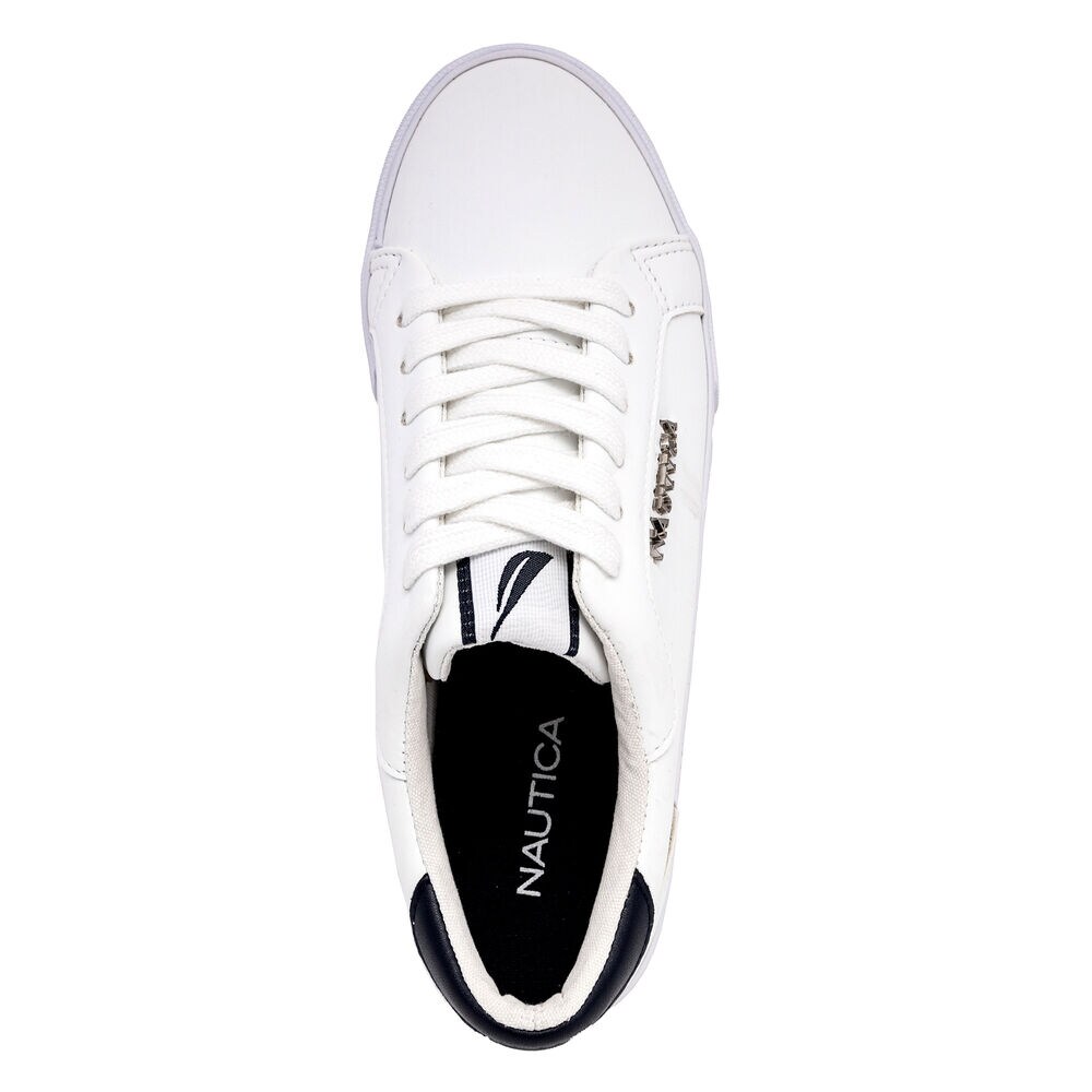 Logo Lace-Up Sneaker,Antique White Wash,large