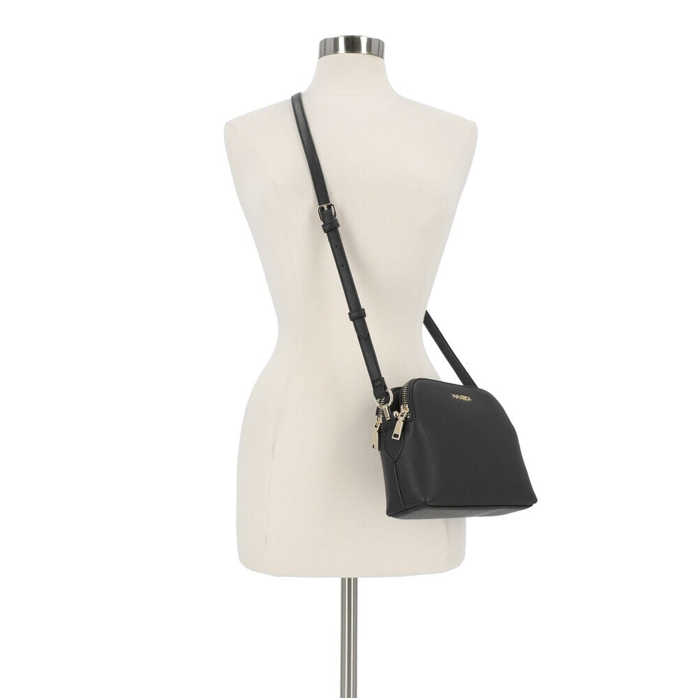 Dome Zip Crossbody Bag,Black,large