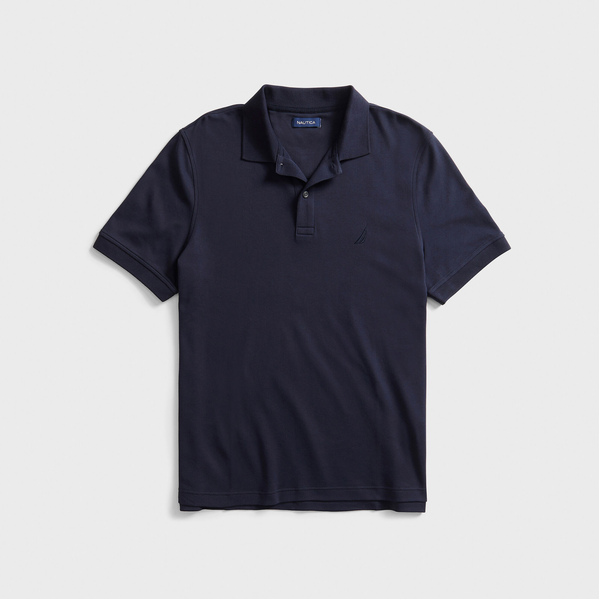 CLASSIC FIT PREMIUM COTTON INTERLOCK POLO,Navy,large