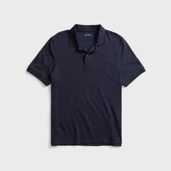 CLASSIC FIT PREMIUM COTTON INTERLOCK POLO,Navy,large