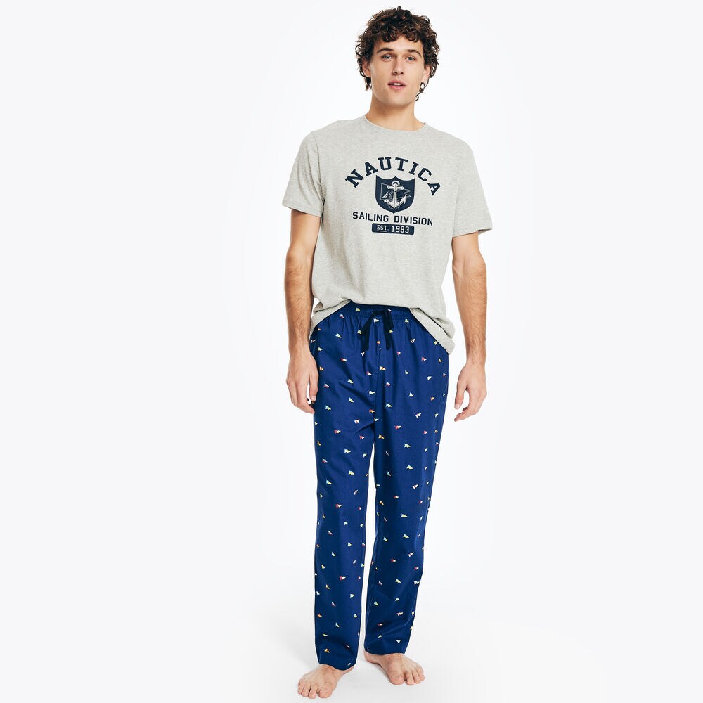 SAILING DIVISION GRAPHIC SLEEP T-SHIRT,Grey Heather,large