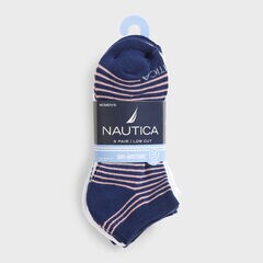 STRIPE LOW CUT SOCKS, 6-PACK,Multi,large