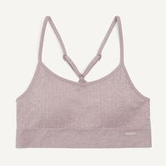 Ribbed Racerback Bra, 3-Pack,Dark Brown Heather,large