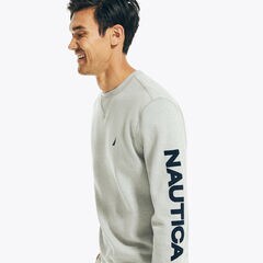 Logo Crewneck Sweatshirt,Grey Heather,large