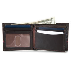 Leather Bifold Wallet,Chocolate,large