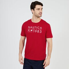 Sun, Sand & Surf Sleep T-Shirt,Nautica Red,large