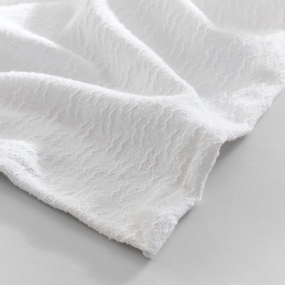 RIPPLE COVE TWIN BLANKET,Antique White Wash,large