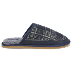 FLEECE LINED SLIPPERS,Navy,large
