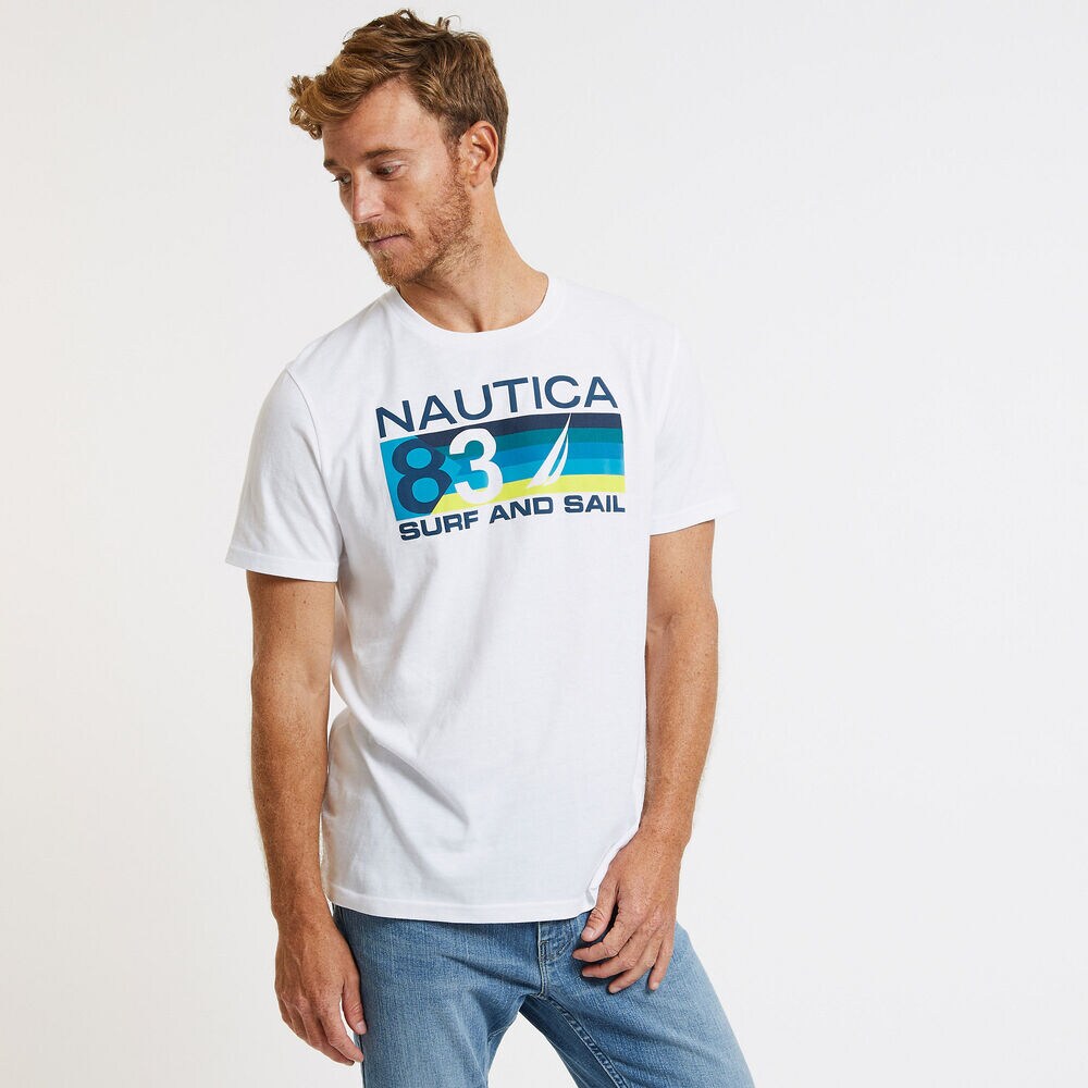 Surf & Sail '83 Ombre T-Shirt,Bright White,large