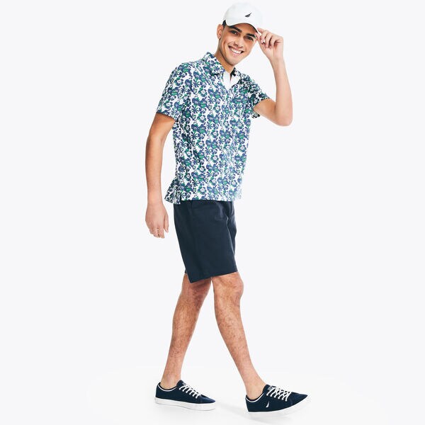 Printed Johnny Collar Polo