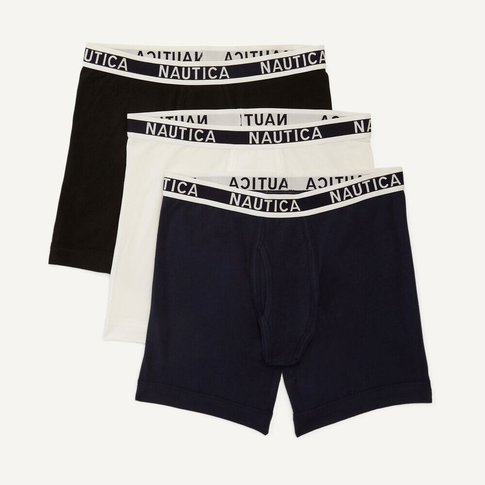 COTTON STRETCH BOXER BRIEFS, 3-PACK,Charcoal T,large