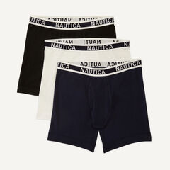 COTTON STRETCH BOXER BRIEFS, 3-PACK,Charcoal T,large