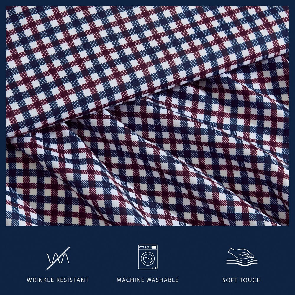 Heritage Plaid Blue Queen Sheet Set,Ballard Blue,large
