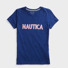 PAISLEY LOGO GRAPHIC T-SHIRT,Blue Depths,large