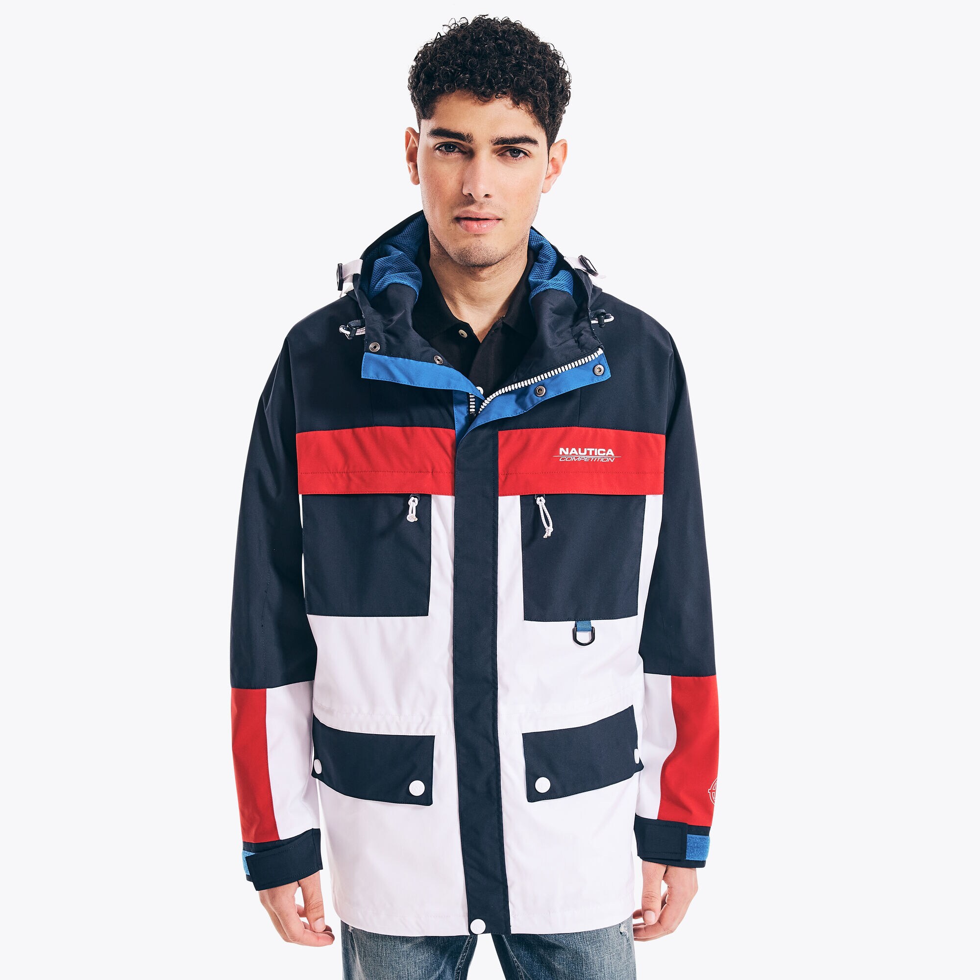 COMPETITION COLORBLOCK JACKET,Navy,large
