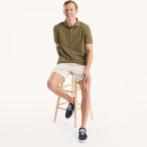Classic Fit Heather Deck Polo