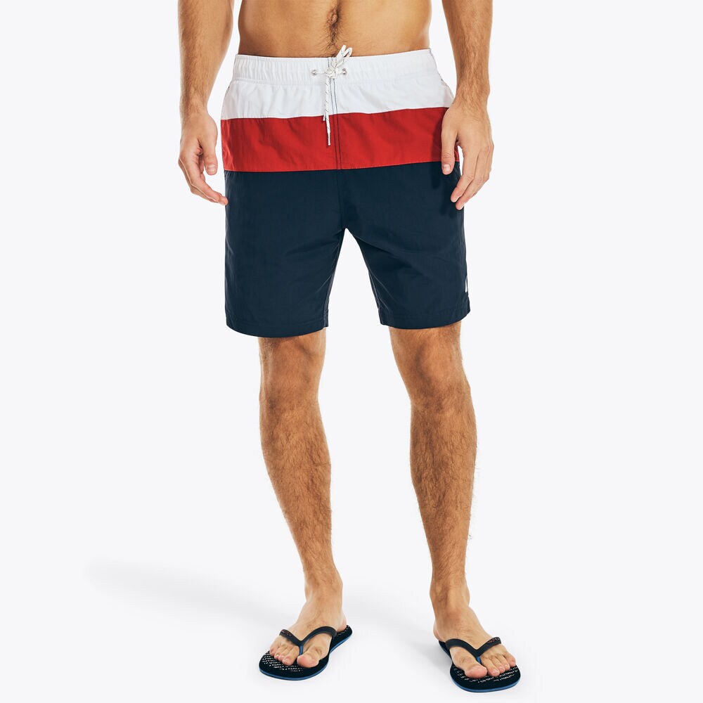 8" TRI-BLOCK QUICK-DRY SWIM,Navy,large