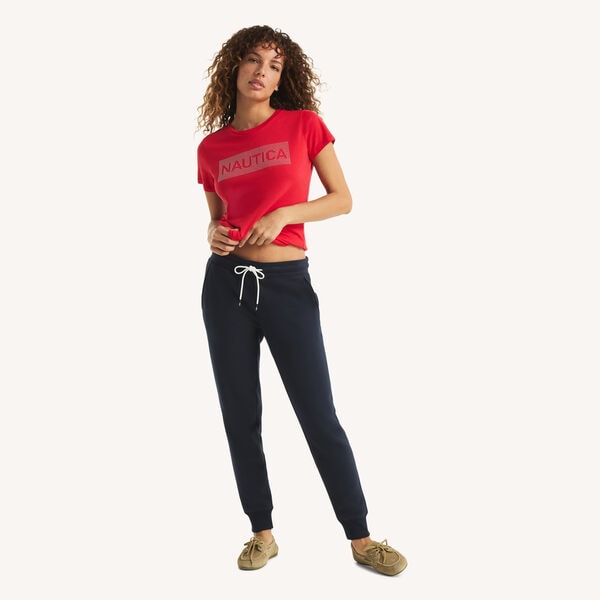 Rhinestone Logo Graphic T-Shirt
